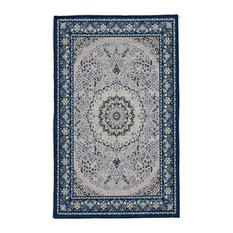 Linon Traditional Emerald 2'2" x 3'2" Rectangle Area Rugs With Cream RUGEM0323