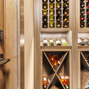 Modern Oak Wine Cellar in West Loop, Chicago
