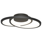 Artika - Artika Salto Ceiling Flushmount Light, Black - Are you looking for an original yet efficient ceiling light? The spiral shape of Salto is sure to catch the eye while its integrated LED design ensures a brightness of 1000 lumens. Perfect for modern spaces, this black LED ceiling light adds an interesting graphic element to a living room, dining room or bedroom. As a bonus, tunable white technology featuring 3 colors allows you to change the lighting from warm white to cool white.