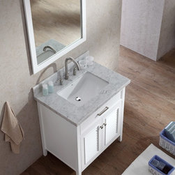 31 inch Single Sink Bathroom Vanity Set in White Finish - Bathroom Vanities And Sink Consoles