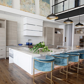 Milano - Fantasia + Bianco Lucido - Kitchen New Construction