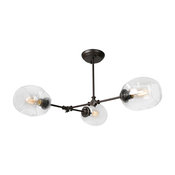 3-Light Glass Hanging Pendant Lamp