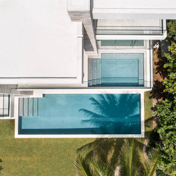 Custom Pool With Elevated Spa