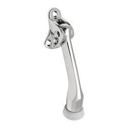 Designers Impressions - Polished Chrome Heavy Duty Kick Down Door Stop, 53829 - Door Stops