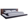 Modrest Jagger 91x108" Modern Polyester Fabric California King Bed in Gray