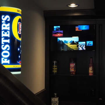 Recessed TV in Bar Cabinet