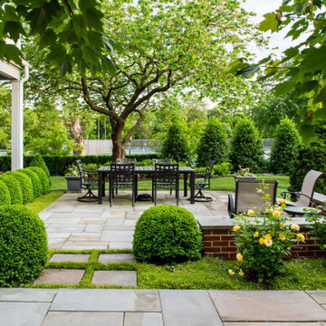 Flagstone Patio Backyard
