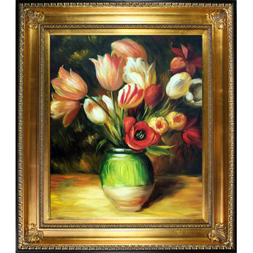 Tulips in a Vase, Regency Gold Frame 20&quot;x24&quot;