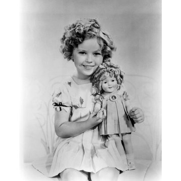 Shirley Temple With A Shirley Temple Doll Print