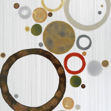 Tres Mod Circles Abstract Tile