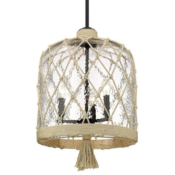 1 Light Pendant in Raw style - 17.88 Inches high by 14.88 Inches wide