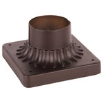 Livex Lighting - Outdoor Pier Mount Adapter, Imperial Bronze - The pier mount is intended for use with post lanterns for pier mount applications. The post lantern (not included) slips over the mount, creating a clean and streamlined look. Made of cast aluminum.