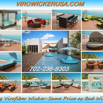 Elegant Modern Outdoor Wicker Patio Furniture made of Lasting Virofiber