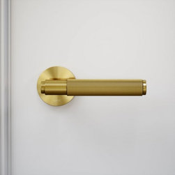 Luxe Knurled Brushed Gold Internal Door Handles - Door Handles