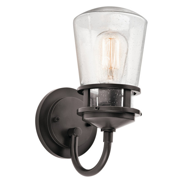 Kichler 49444AZ 1-Light Outdoor Wall Mount Lyndon Architectural Bronze