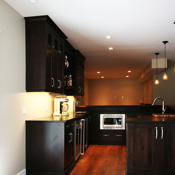 Traditional Walkout Basement With Entertaining Focus