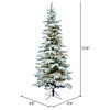 Vickerman A895081Led 9' Flocked Utica Christmas Tree, Warm White Lights
