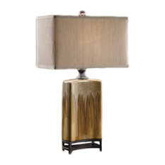 Rectangular Table Lamps | Houzz - Crestview Collection - Coaston Ceramic Table Lamp with Rectangular Shade - Table  Lamps