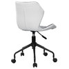 Modern Home Ripple Mid-Back Office Task Chair, White/Gray