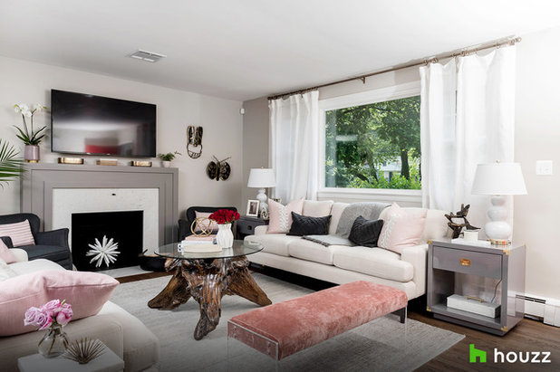 Transitional Living Room by Stephanie Gamble Interiors
