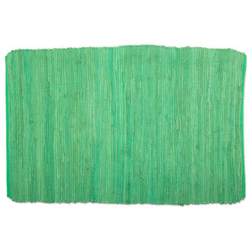 Assorted Solid Chindi Rugs 24X36, Green, Blue, Brown, Red