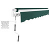 Awntech 8'x6.5' Maui Manual Acrylic Fabric Retractable Awning, Forest