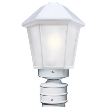 3272 Series 1 Light Post Light or Accessories, White, Frost Glass