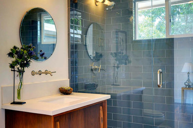 Inspiration for a transitional bathroom remodel in Other