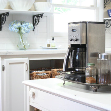 Open Shelving French Country Kitchen