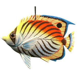 Tiki Bar Nursery Bath Green Tropical Fish Decor Ornament 4 inch 