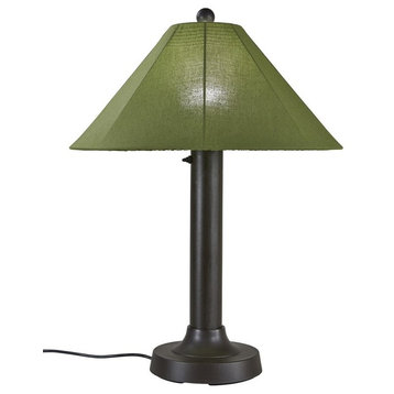 Catalina Table Lamp With 3" Bronze Body And Spectrum Cilantro Sunbrella Shade