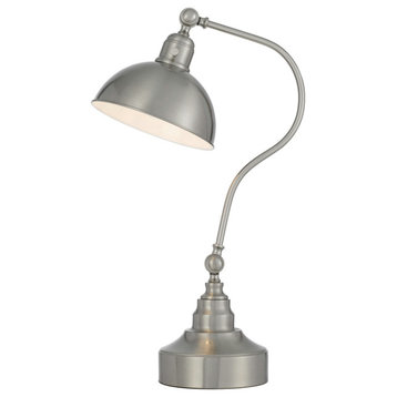 Brushed Steel Metal Industrial, Desk Lamp