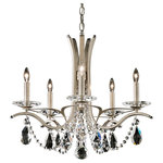 Schonbek - Vesca 5-Light Chandelier in Antique Silver With Clear Heritage Crystal - From the Vesca collection, this Transitional 23Wx20H Inch Chandelier in Antique Silver with Clear  Heritage Crystal, will be a wonderful compliment to any of these rooms: Dining Room, Living Room, Foyer, Kitchen and Bathroom