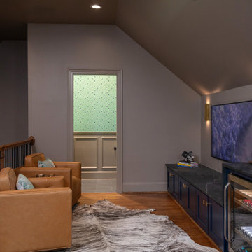 Raleigh NC Bonus Room Remodel — Golf Simulator Lounge & Wet Bar