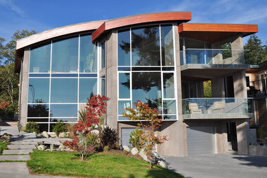 Contemporary exterior home idea in Vancouver