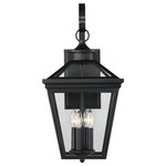 Savoy House - Ellijay Outdoor Wall-Mount Lantern, Black, 25.5" - The Ellijay is an eye-catching four-sided, clear glass top collection, perfect for the cottage-look homes of today.
