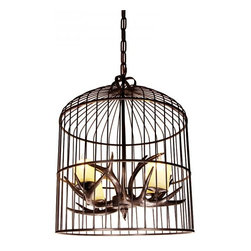 Rustic Bird Cage Shaped Resin Antler Chandelier - Chandeliers