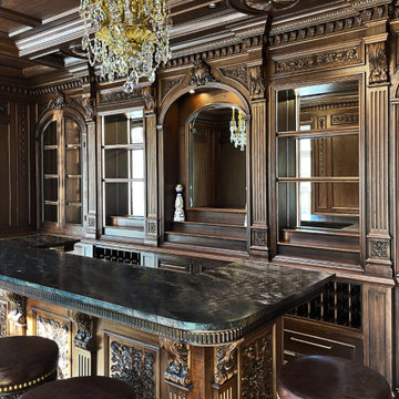 Classic Handcrafted Wood Home Bar in NJ.