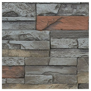 Faux Stone Wall Panel - DURANGO, Mountain Sky, Sample
