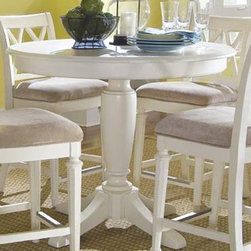 American Drew 920-707R Round Counter Height Pedestal Table Camden - Light - Indoor Pub And Bistro Tables