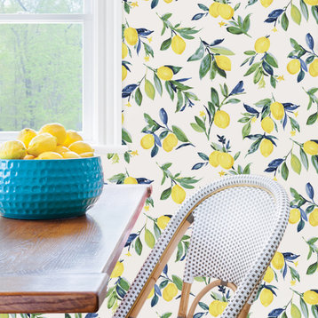 Lemon Drop Yellow Peel & Stick Wallpaper Bolt