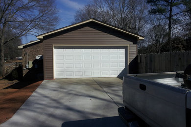 Garage addition with driveway