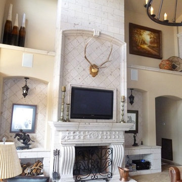 Cantera Stone Fireplace