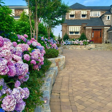 Mantoloking, NJ, Stone Retention Wall with Privacy Plantings