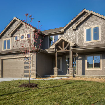 Wyndham Custom 2-story, stairs in back of home