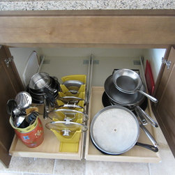 Under cabinet pull out shelves by slideoutshelvesllc.com - Kitchen Drawer Organizers