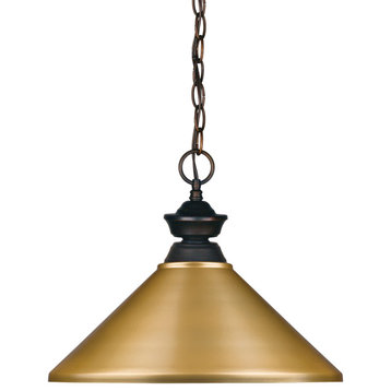 Riviera Collection 1 Light Pendant in Olde Bronze Finish