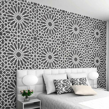 Medina Tile Moroccan Stencil, Trendy Stencil Designs For DIY Home Renovation