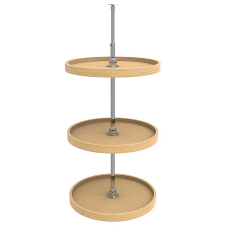 Wood Full Circle 3-Shelf Lazy Susans for 36" H Corner Wall Cabinets, 20"