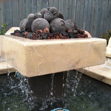 Lava Rock Fire Fountain